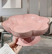 Gold-Edged Floral Fruit Plate