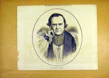 Original old antique print - old,
