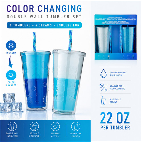 Colour changing double wall - colour,