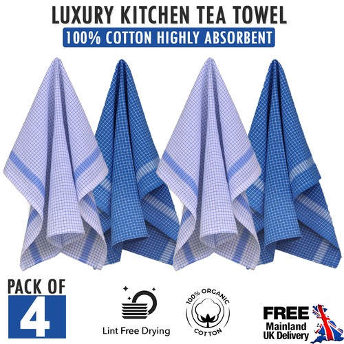 Cotton terry tea towels - 4x,