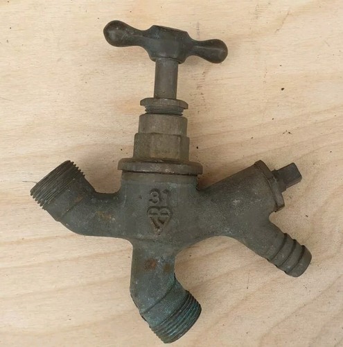 Antique brass tap with bleed - antique,