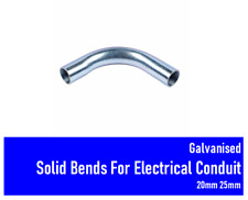 GALVANISED SOLID BENDS FOR ELECTRICAL CONDUIT 90° MADE BENDS 20MM 25MM