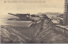 Ostend - Palace Hotel, trenches & guns, WW1 - old post card