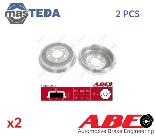 C6s004abe brake drum pair set - c6s004abe,