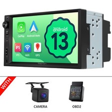 CAM+OBD+2DIN 7" IPS Android 13 2+32GB Car Stereo Radio GPS CarPlay RDS No DVD CD