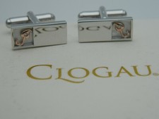Welsh Clogau Silver & 9ct Rose Gold Tree of Life Diamond Cufflinks RRP £280.00