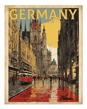 Vintage Germany Cityscape Wall