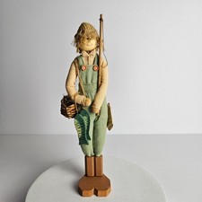 Fisherman Figurine Whittled