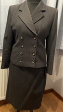 Very Smart Forties / 1940s Look Ladies Suit .  Approx Size 12 . Grey. ( 1970’s )