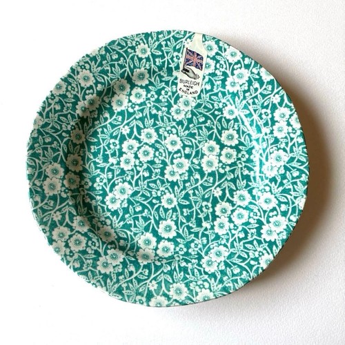 Burleigh green calico plate - burleigh,