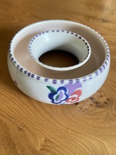 Vintage Floral Hand Painted Poole Pottery Posy Ring 
