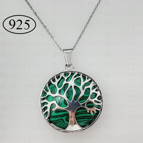 Malachite necklace crystal - malachite,