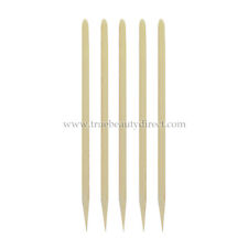 5 x ORANGE WOODEN MANICURE