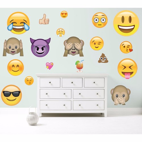 Emoji wall stickers pack - emoji, art