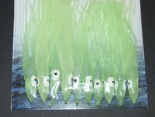 10 x 10cm Super Lumo Squid lures Mackerel Bass Cod Sea Boat Beach Pier Fishing