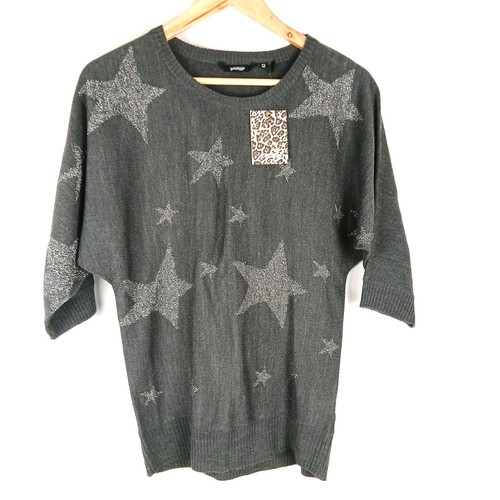 Golddigga grey star knit - 'star, knit'