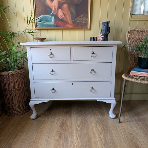 Painted antique chest - antique,