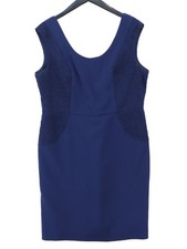 Shubette Women's Midi Dress UK 16 Blue Polyester with Elastane Bodycon