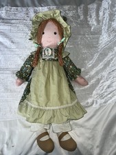 Vintage Amy Rag Doll Friend Of Holly Hobbie + Brooch Large 26 Inch 66 Cm