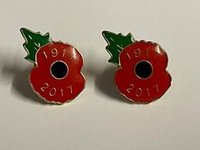 2x 1917 - 2017 POPPIE PIN
