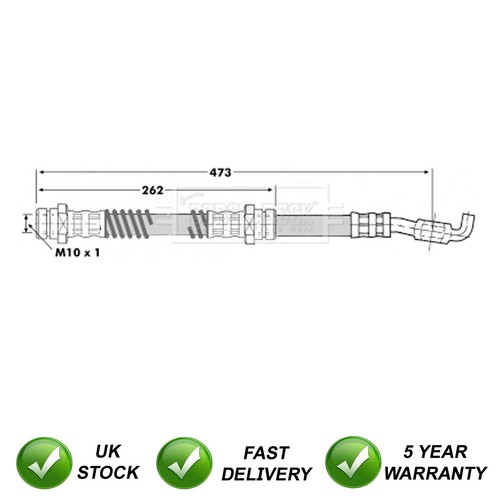 Brake hose front sjr fits - sjr,