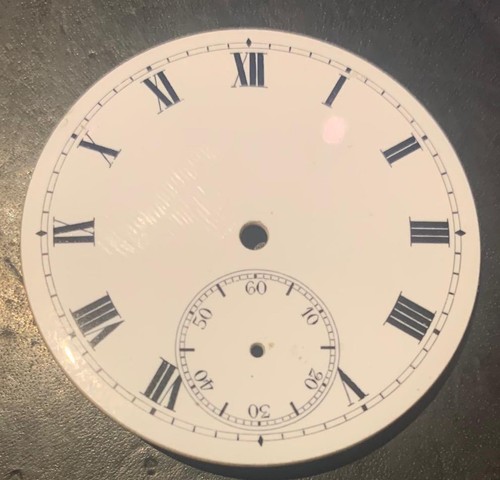 Vintage enamel pocket - , watch