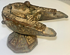 Ancient Cast Bronze Oil Lamp