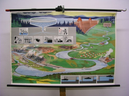 School wall map - school, beautiful