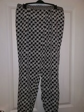 Topshop Herem Cuffed Black/White Check Trouser 12