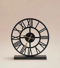 New Black Skeleton Mantle Clock