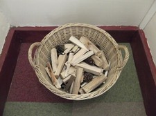 LOG BURNER FIRE PIT WICKER 80's LOG BASKET BONFIRE NIGHT PARTY