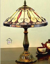 TIFFANY HANDCRAFTED GLASS TABLE LAMP SIZE 12'' INCH WIDE (Ideal Christmas Gift)