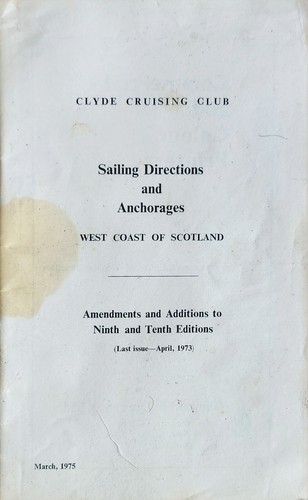 Sailing directions - directions, &