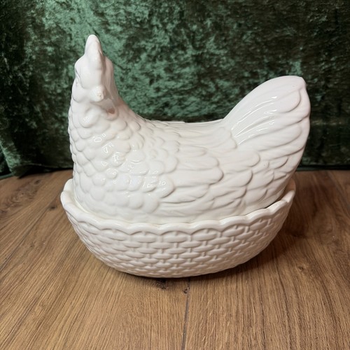Vintage white ceramic egg - vintage,