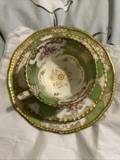 Coalport Green Batwing Pattern