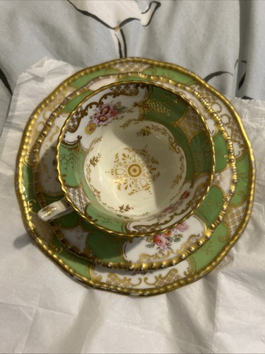 Coalport green batwing pattern - coalport,