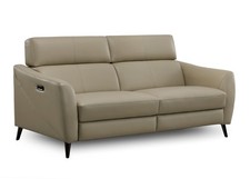 Nest Hugo 3-Seater Power Recline Sofa in Light Coffee with Black Legs RRP £2999