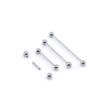Steel Tongue Bar Straight Barbell Piercing Tragus Nipple Bar Internally Threaded