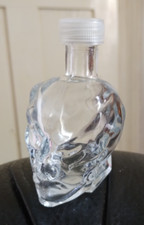 ALIEN HEAD SMALL EMPTY GLASS BOTTLE WITH SCREW ON LID