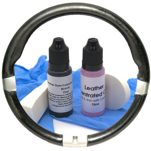 Black leather repair - black,