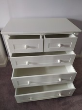 M & S White Hayworth 5 drawer chest of drawers
