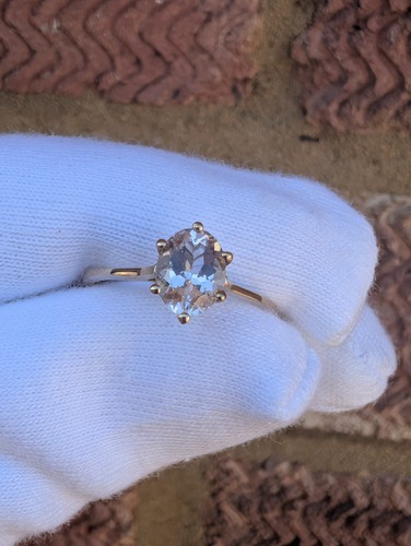 9ct 10k yellow gold morganite - 9ct/10k,
