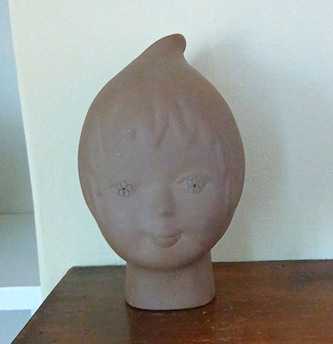 Tekt ceramic girl head - head, wall