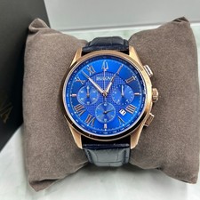 Bulova 97B170 Wilton Blue Classic Chronograph Men's Quartz Leather Watch 46.5MM