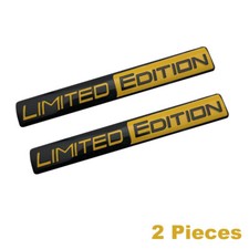 1 Pair Aluminum 3D Limited Edition Stickers Emblem Badge Decals Motorcycle Car