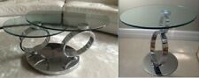 2 Rings glass tables (coffee + lamp / side) Kesterport Furniture Village RP£1.5K