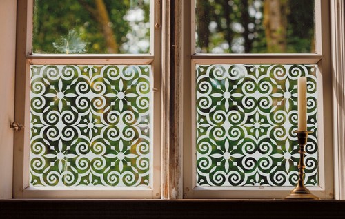 Etched glass window - window, film