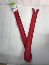 Open Ended Zip, vislon, No. 519 Red, 76 cm Length