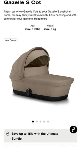 Cybex gazelle cot almond - gazelle,