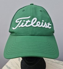 Titleist FJ Men's Golf Cap Green Snap Back Pro V1 Embroidered Spellout Hat ⛳️